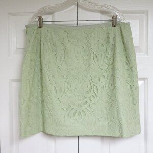 Ann Taylor LOFT 16 Lace Overlay Pencil Skirt